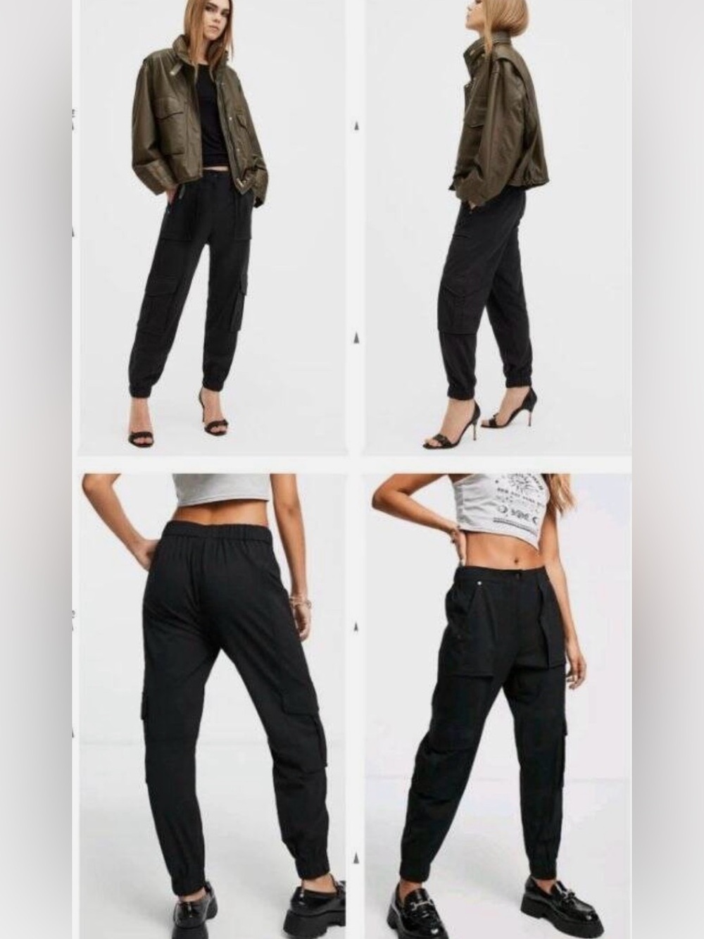 All Saints Freda Women’s Black Cargo Jogger Pants